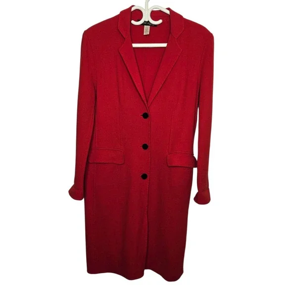 Red Women's Coat - Picture 2 of 12